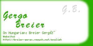 gergo breier business card